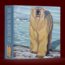 Polar Bear Binder Wildlife Art School Supplies binders