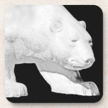 Polar Bear, Black Background (5) Coaster
