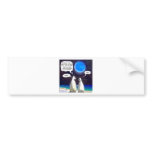 Polar Bear Blue Moon Cartoon Bumper Stickers