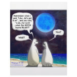 Polar Bear Blue Moon Cartoon Customized Letterhead