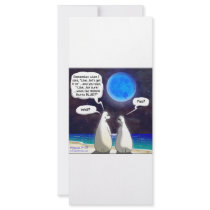 Polar Bear Blue Moon Cartoon Rack Card