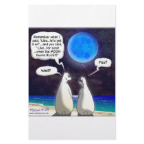 Polar Bear Blue Moon Cartoon stationery