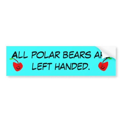 Polar Bear Bumper Sticker by colindee4me
