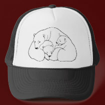 Polar Bear Caps Hats Wildlife Bear Cubs Art Hat hats