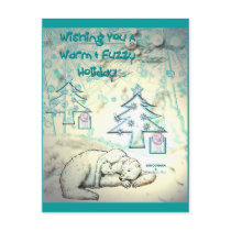 Polar Bear Christmas Postcard