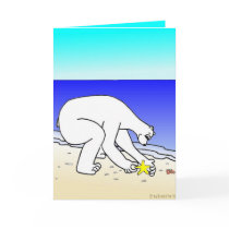 POLAR BEAR CHRISTMAS STAR cards