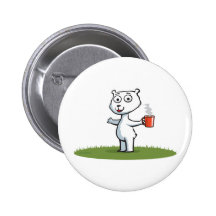 Polar Bear Coffee Pin