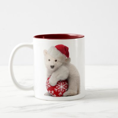 Polar Bear Cub Christmas Mug