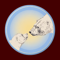 Polar Bear & Cub Fridge Magent Wildlife Art Gifts magnets