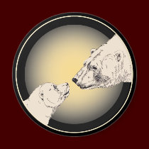 Polar Bear & Cub Fridge Magent Wildlife Art Gifts magnets