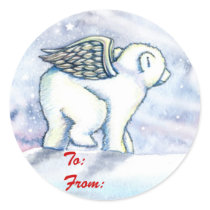 Polar Bear Cub Holiday Gift Tags, Stickers by robmolily Polar Bear Cub Holiday Gift Tags, Stickers
