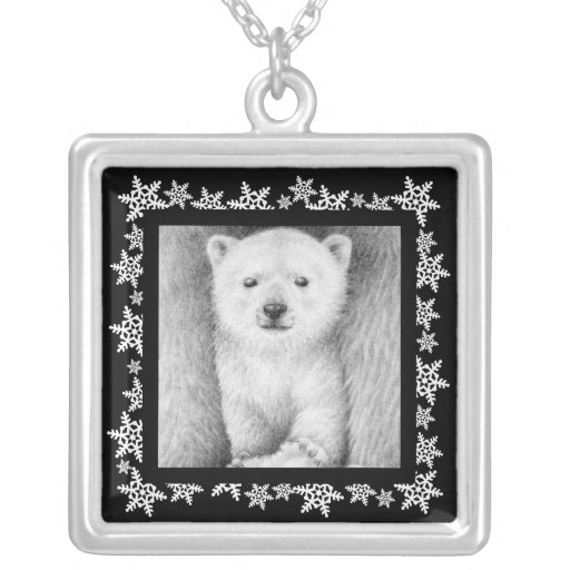 Polar Bear Cub Xmas Necklace