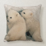 Polar Bear Cubs Throw Pillows Polar Bear Cubs Throw Pillows