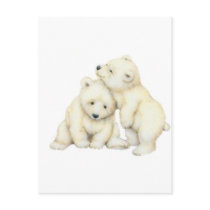 Polar Bear Cubs postcards by fstasu Polar Bear Cubs postcards