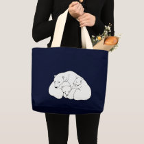 Polar Bear & Cubs Tote Bag Wildlife Art Tote Bag bags