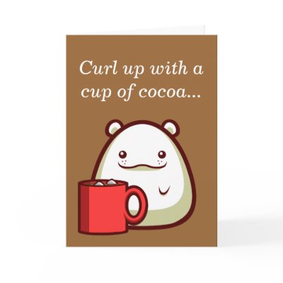 Polar Bear "Curl up with a cup of cocoa..." Card by Narugi