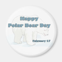 Polar Bear Day February 27 Magnet
