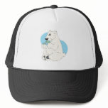 polar bear eating fish hats