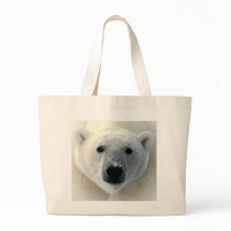 Polar Bear Face Tote Bag