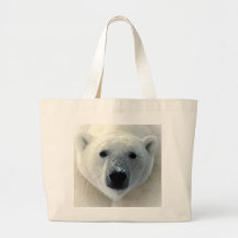 Polar Bear Face Tote Bag