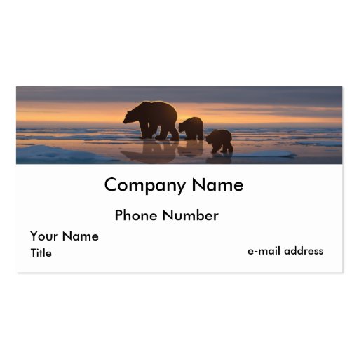 Polar Bear Family Business Cards
