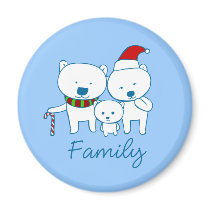 Polar Bear Family magnets