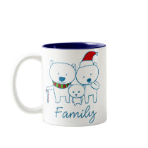 Polar Bear Family mugs