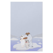 Polar Bear Gang on Ice Stationery by anwarart Polar Bear Gang on Ice Stationery