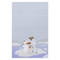 Polar Bear Gang on Ice Stationery (Ruled) by anwarart Polar Bear Gang on Ice Stationery (Ruled)