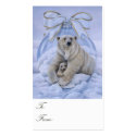 Polar Bear Gift Tags business cards by Laura_Regan_Artist Polar Bear Gift Tags business cards