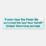 Polar Bear Global Warming Bumper Sticker