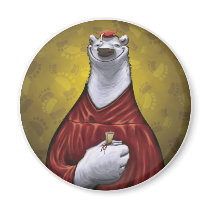 Polar Bear Grad Magnet Red