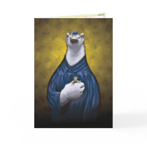 Polar Bear Graduation Card Blue