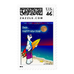 POLAR BEAR HAPPY NEW YEAR 2009 POSTAGE STAMPS
