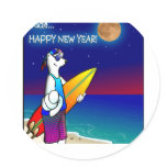 POLAR BEAR HAPPY NEW YEAR 2009 STICKER