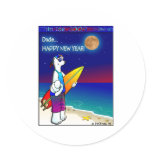 POLAR BEAR HAPPY NEW YEAR 2009 STICKER