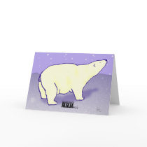 Polar Bear Holiday Card by Paintedlynx Polar Bear Holiday Card