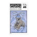 Polar Bear Holiday Stamp
