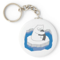 Polar Bear Hug Key Chain