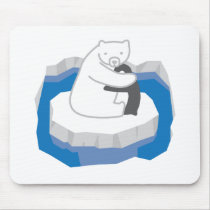 Polar Bear Hug Mouse Pads