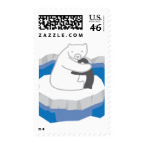 Polar Bear Hug Postage Stamps