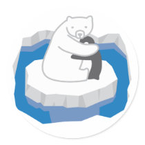 Polar Bear Hug stickers