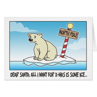 Polar Bear Ice Christmas Card