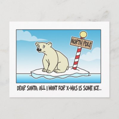 christmas polar bear canvas