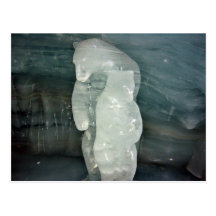 Polar Bear ice sculpture Postcard