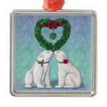 Polar Bear Kiss Ornament ornaments