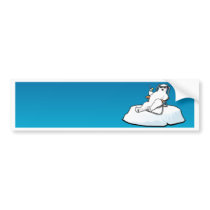 Polar Bear Lounging_bmprstkr Bumper Stickers