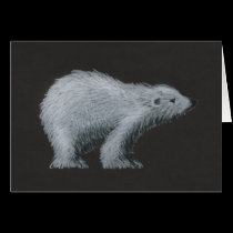 Polar Bear Low Vision Christmas Card cards