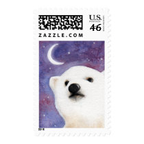 Polar Bear - Medium Postage postage by LisaMarieArt Polar Bear - Medium Postage postage