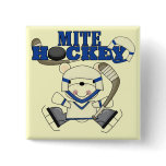 Polar Bear Mite Hockey Tshirts and Gifts Pinback Buttons